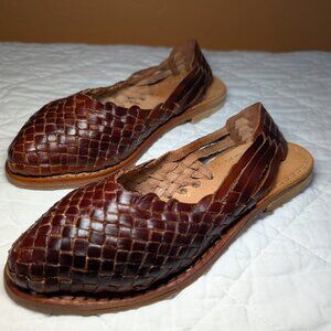 Women's Authentic Mexican Leather Huarache Sandals - Size 7 (US) NEW